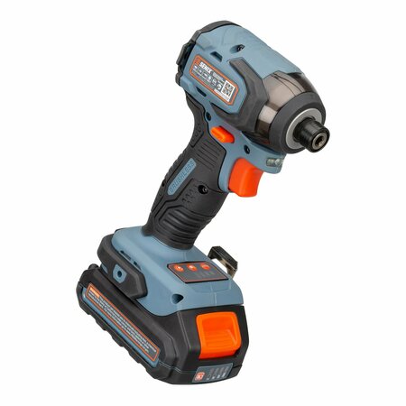 Senix 20 Volt Max Brushless 1/4-in. Impact Driver, Brushless Motor, 2 Ah Battery, 2A Charger PDIX2-M2